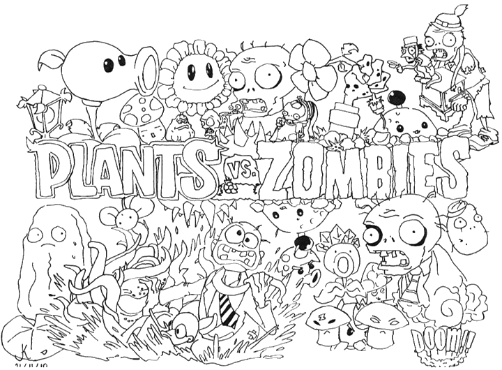 Printable zombie coloring page for kids