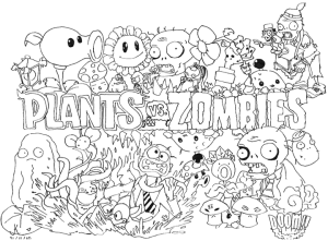 Printable zombie coloring pages for kids