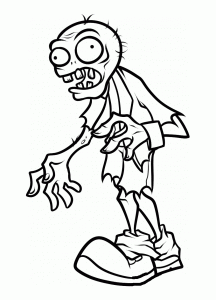 Coloring page zombies for children