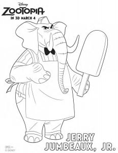 Coloring page zootopia for children