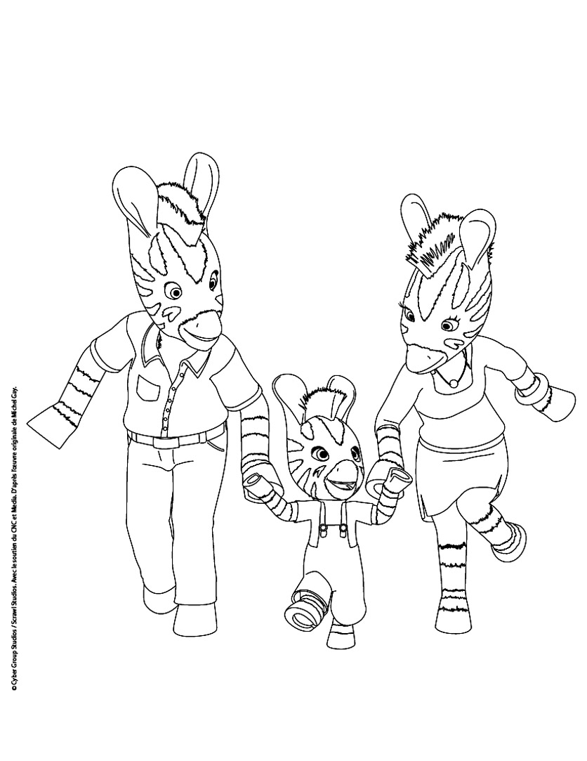 Simple Zou coloring page for kids