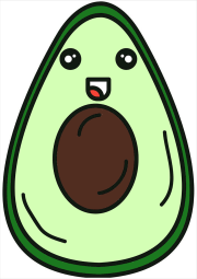 匿名 根据《Simple, smiling avocado》创作