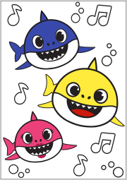 匿名 根据《Baby Shark: Three sharks swim to music》创作