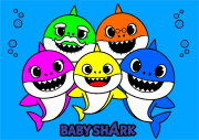 匿名 根据《Simple coloring page of the Baby Shark family》创作