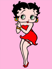 Création de Julia d'après Betty Boop coloring page to print