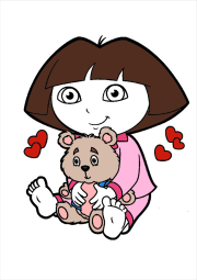 匿名 根据《Dora and her teddy bear》创作