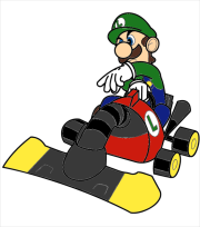 Werk von Anonym nach Mario Kart coloring page for kids