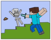 Minecraft coloring page for kids をぬった 匿名 さんの作品