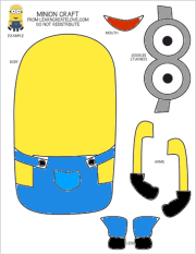 Minion to cut out, color, assemble and glue をぬった 匿名 さんの作品