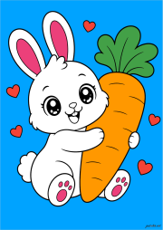 Creation by guptalaxmi881 from Cute rabbit hugging a carrot