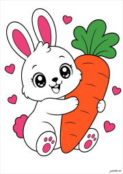 biswasrumpa642 根据《Cute rabbit hugging a carrot》创作