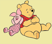 Création de Julia d'après Winnie the Pooh coloring page for kids