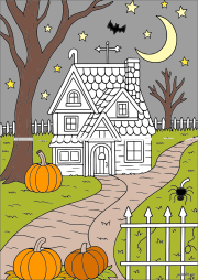 Creation by Anonymous from Charming house with autumn decorations