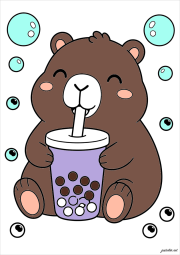 Werk von Anonym nach Capybara Bubble Tea