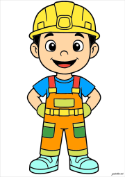 Smiling little builder をぬった 匿名 さんの作品