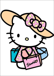 匿名 根据《Hello Kitty coloring page with hat》创作