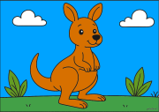 Werk von Anonym nach Happy kangaroo under the sky