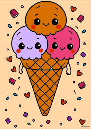 Werk von Anonym nach Ice cream with three scoops