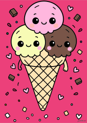 Creation by Anonymous from Ice cream with three scoops