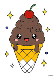 Werk von willowtippie nach Cute and happy ice cream cone