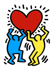 Werk von Anonym nach Two figures carrying a heart