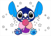 匿名 根据《Stitch and his lollipop》创作