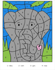Création de Anonyme d'après coloring-page-magic-coloring-free-to-color-for-kids : Elephant