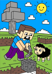 Werk von Anonym nach Sheep in the Minecraft universe