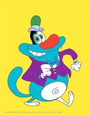 coloring-page-oggy-and-the-cockroaches-to-download をぬった 匿名 さんの作品