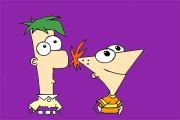 Phineas and Ferb (Disney) coloring page for children をぬった 匿名 さんの作品