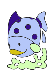 Werk von Anonym nach Free fish drawing to print and color