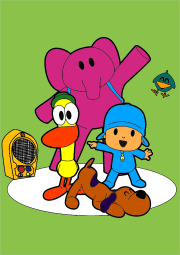 匿名 根据《Pocoyo, Pato the canary and Elly the elephant》创作