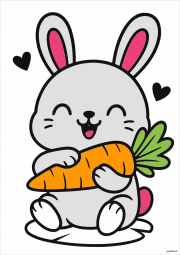 Little rabbit and his carrot をぬった 匿名 さんの作品
