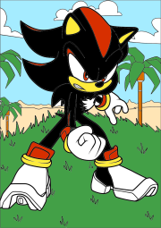 Werk von Anonym nach Shadow the hedgehog in a rainforest