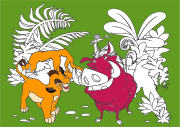 Timon, Pumbaa and Simba をぬった Anaiyah さんの作品