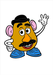 Mr Potato Head one of Andy's toys in Toy Story をぬった 匿名 さんの作品