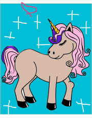 匿名 根据《Unicorn coloring page for kids》创作