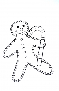 Printable coloring pages : Gingerbread Man