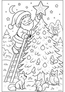 Printable coloring pages : Christmas Tree