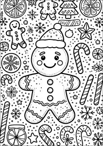 Printable coloring pages : Gingerbread Man