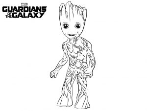 Printable coloring pages : Groot