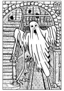 Printable coloring pages : Ghost