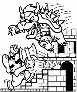 Printable coloring pages : Bowser