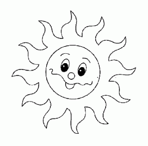 Printable coloring pages : Sun