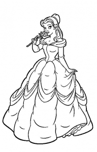 Printable coloring pages : Belle