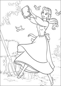 Printable coloring pages : Belle