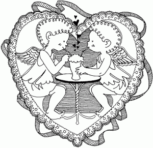 Printable coloring pages : Angel