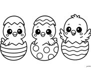 Ausmalbilder von Chick zum Ausdrucken und Ausmalen für Kinder