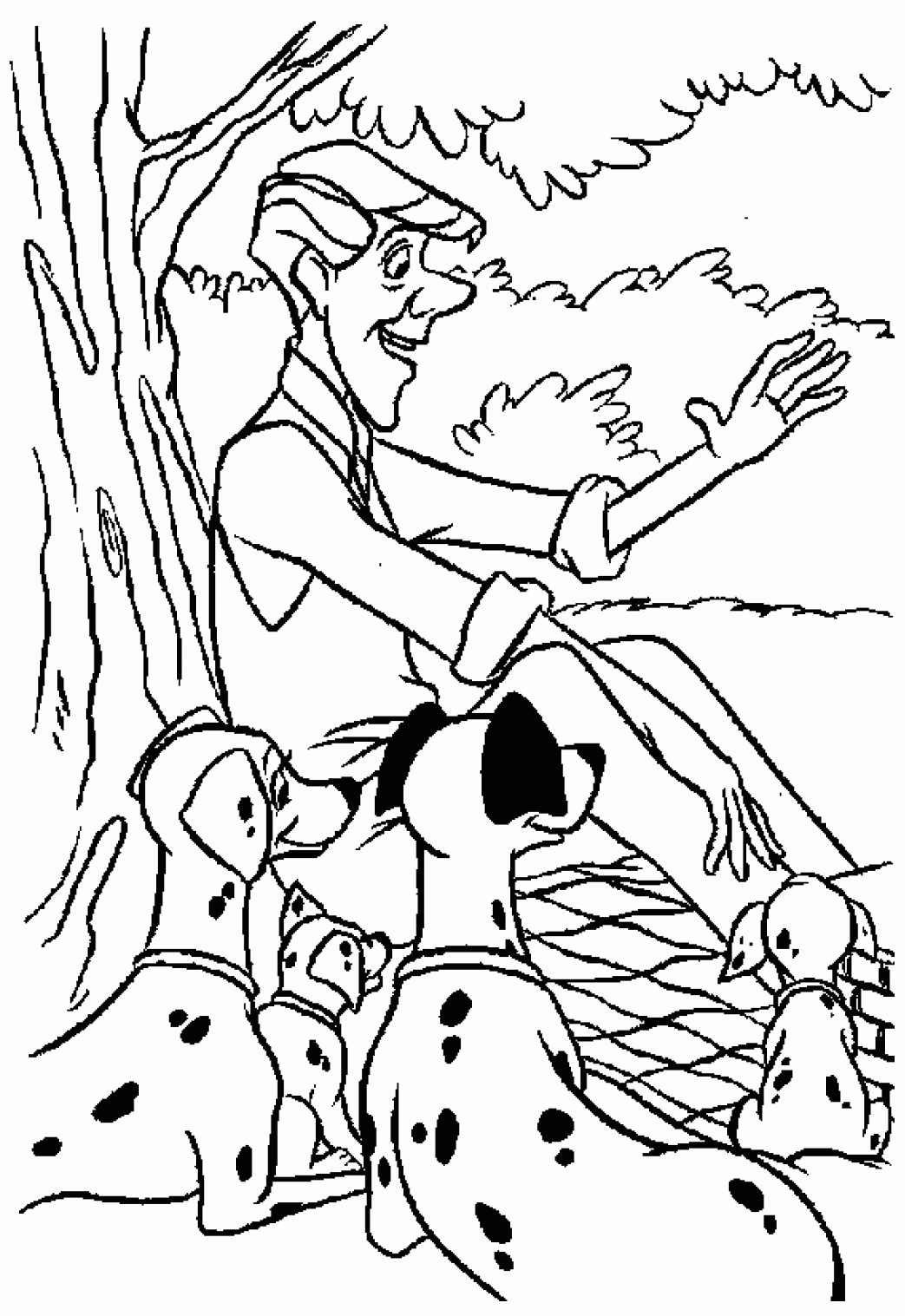 Coloriage von 101 Dalmatiner zum Ausdrucken (Ausmalbild zum Ausdrucken und Ausmalen für Kinder)