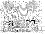 Ausmalbilder von 4. Juli zum Ausdrucken und Ausmalen für Kinder